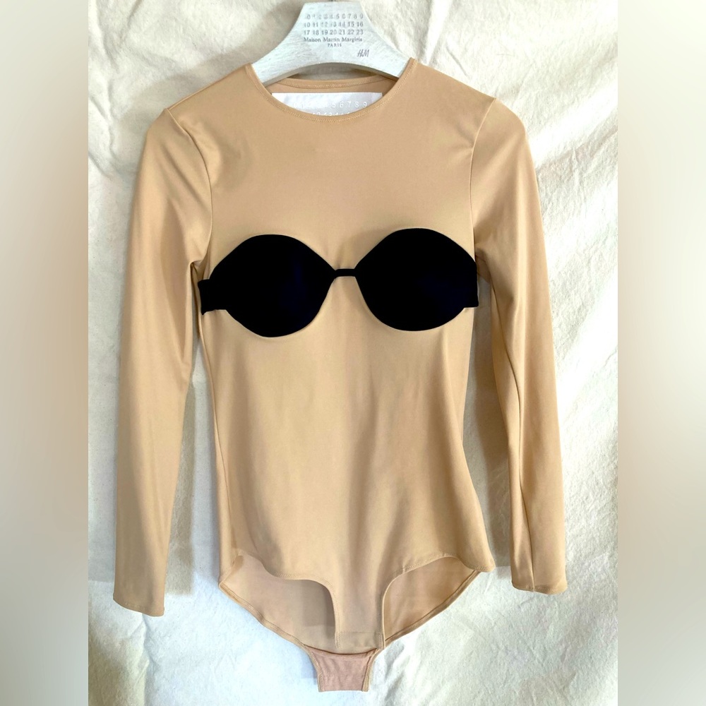 Martin Margiela for H&M “nude” bodysuit with trompe l’oeil bra.